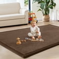 thumbnail image 1 of Teler Baby Play Mat for Floor, 1.3" Thick Foam 50"×50" Playmat, Ultra-Soft Plush Feel & Non-Slip Backing Safe for Infants, Toddlers Crawling, Coffee, 1 of 10