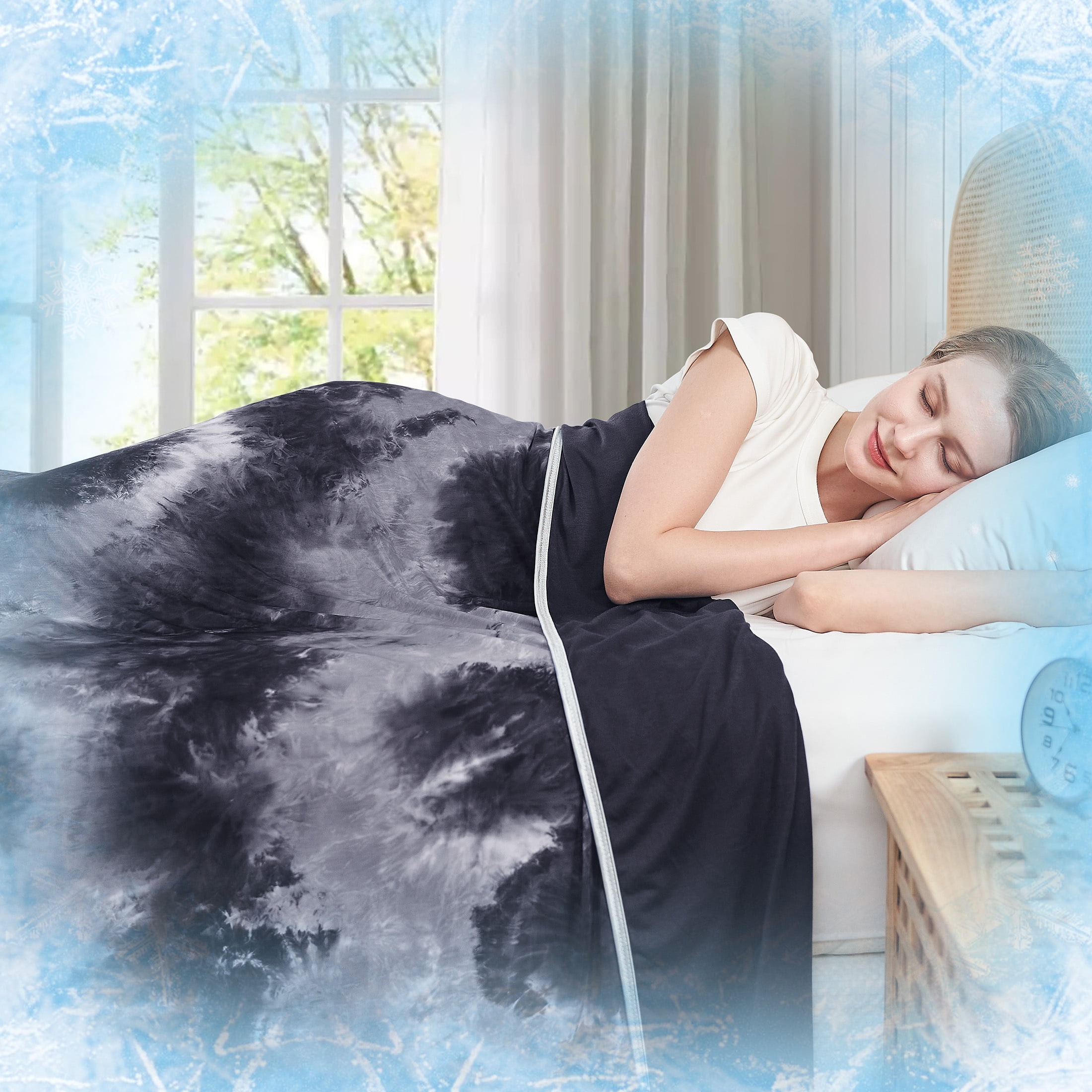 Teler Cooling Blanket Summer Blankets for Hot Sleepers Night Sweats Throw Size