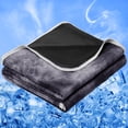 thumbnail image 1 of Teler Cooling Blanket for Hot Sleepers, Lightweight Summer Cold Thin Blankets for Sleeping, Queen Size(90.2"*90.2"), Black, 1 of 8