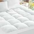 thumbnail image 1 of Teler Mattress Topper Queen Size for Back Pain, 400TC Extra Thick Mattress Pad Pillow Top, Quilted Fitted Mattress Protector Cover with 8-21" Deep Elastic Pocket, Soft & Breathable, White, 1 of 8