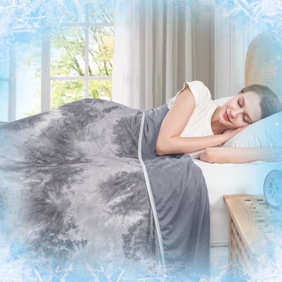 Teler Cooling Blanket Queen Size Summer Blankets for Hot Sleepers Night Sweats(90.2"*90.2")