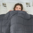 thumbnail image 1 of Teler Weighted Blanket for Kids, 36.2"x48.2" 3lbs Cooling Weighted Lap Blanket, Toddler Heavy Blankets, Gray, 1 of 9