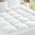 thumbnail image 1 of Teler King Mattress Topper, Mattress Pad Pillow top for Deep Sleep, White, 1 of 10