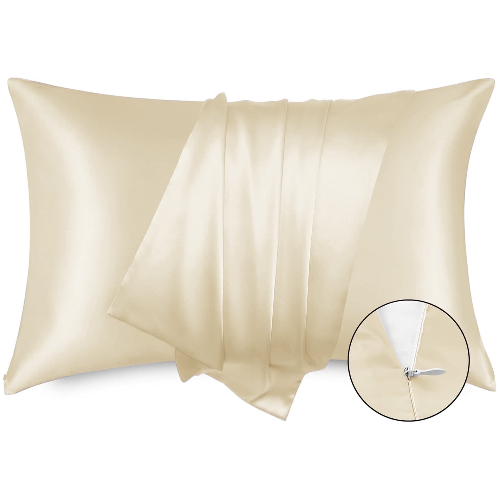 Teler Down Pillows Queen Size Set of 1, Luxury Feather Pillow for Hair and Skin, Fluffy and Supportive Bed Pillows for Side, Back Sleepers (20"x28")