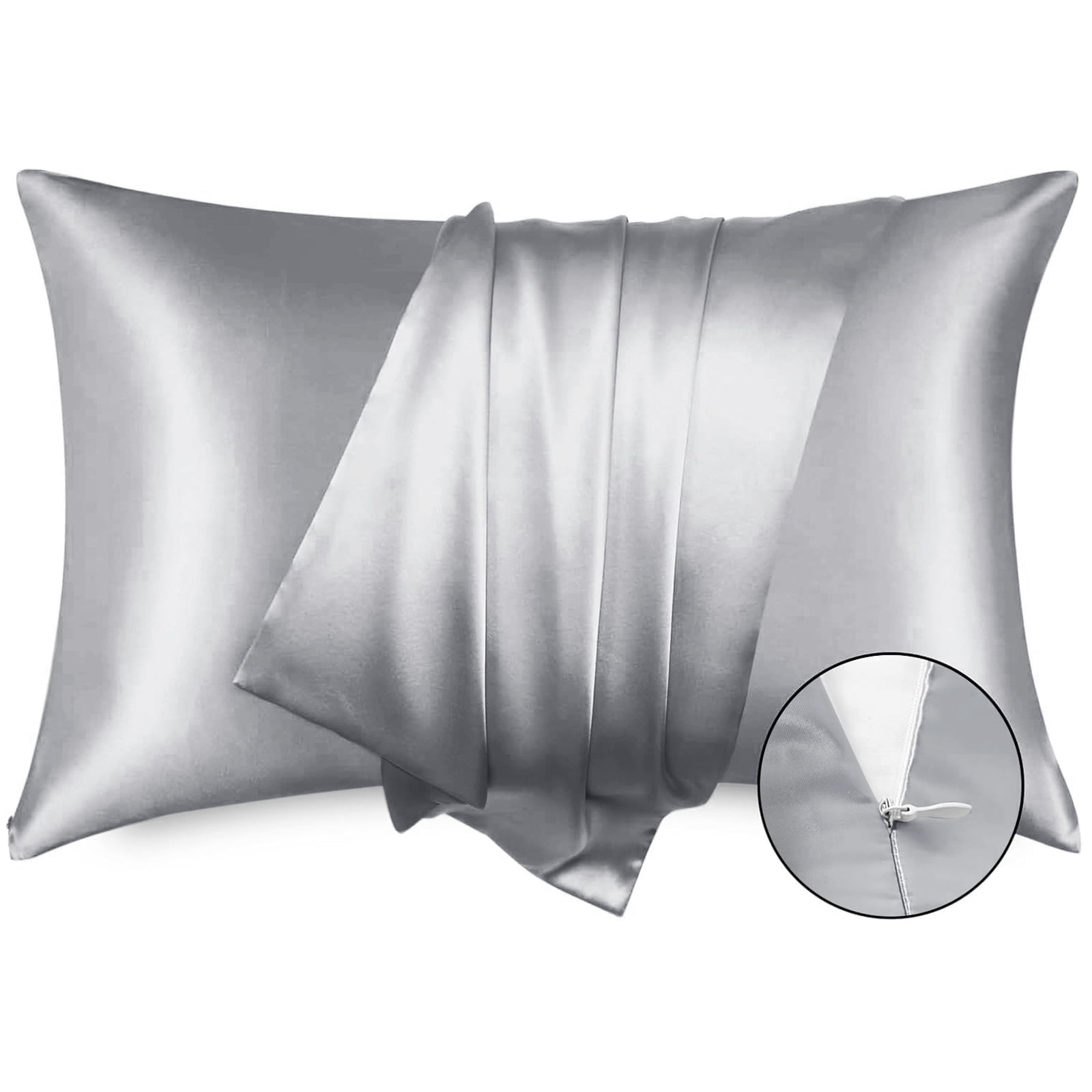 Teler Down Pillows Queen Size Set of 1, Luxury Feather Pillow for Hair and Skin, Fluffy and Supportive Bed Pillows for Side, Back Sleepers (20"x28")