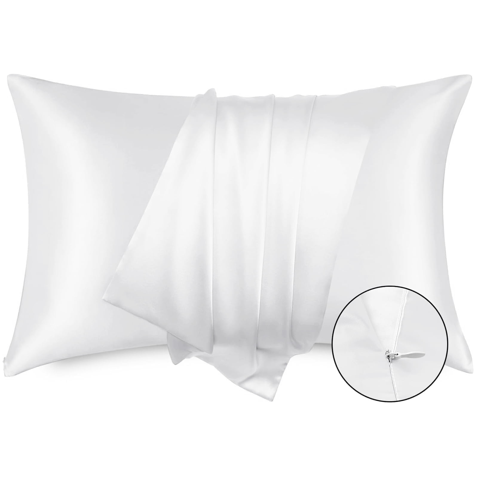Teler Down Pillows Queen Size Set of 1, Luxury Feather Pillow for Hair and Skin, Fluffy and Supportive Bed Pillows for Side, Back Sleepers (20"x28")