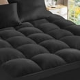 thumbnail image 1 of Teler Mattress Topper Twin XL Size for Back Pain, 400TC Extra Thick Mattress Pad Pillow Top, Quilted Fitted Mattress Protector Cover with 8-21" Deep Elastic Pocket, Soft & Breathable, Black, 1 of 7