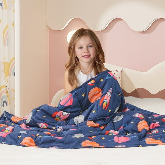 Teler Weighted Blanket For Kids (36"x48", 3lbs) Cooling Weighted Lap Blanket, Toddler Weighted Blanket