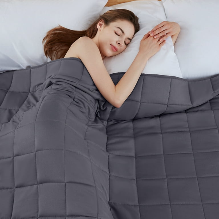 Teler Weighted Blanket for Adult 17lbs 60 x80 Queen Size Grey Cooling Breathable Heavy Blanket Walmart