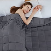 Teler Weighted Blanket for Adult (20lbs 60"x80" Queen Size Grey) ,Cooling Breathable Heavy Blanket