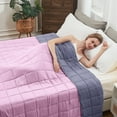thumbnail image 1 of Teler Weighted Blanket for Adult (25lbs 88"x104" King Size Grey & Pink) ,Cooling Breathable Heavy Blanket, 1 of 6