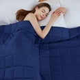 thumbnail image 1 of Teler Weighted Blanket for Adult (25lbs 88"x104" King Size Navy) ,Cooling Breathable Heavy Blanket, 1 of 11