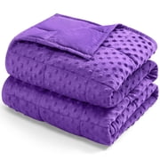 Teler Weighted Blanket for Kids（36 x 48，5lbs）Weighted Lap Blanket,Dark Purple
