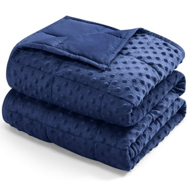 Teler Weighted Blanket for Kids，Weighted Lap Blanket（36 x 48，5lbs）with Removable Cover, Blue