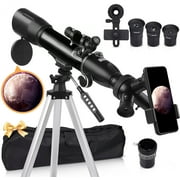Telescopes for Astronomy Adults, LAKWAR 70mm Aperture High Powered Refracting Telescope Beginners, Portable Telescope with 49in Tripod for Planets and Stars