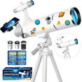 thumbnail image 1 of Telescope for Adults & Kids, 80mm Aperture 500mm Portable Refractor Telescope for Astronomy Beginners, with Tripod, Stickers, Smartphone Adapter, Backpack, 1 of 8