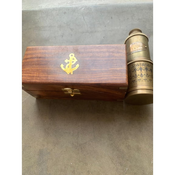 Telescope Brass Antique Telescope 1915 London Brass Maritime Vintage Telescope, Nautical Spyglass Antique Mounted Solid Brass