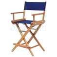 thumbnail image 1 of Telescope Casual Furniture TCL-1-NW-23C Tall Directors Chair - Natural Frame & Blue Canvas, 1 of 1