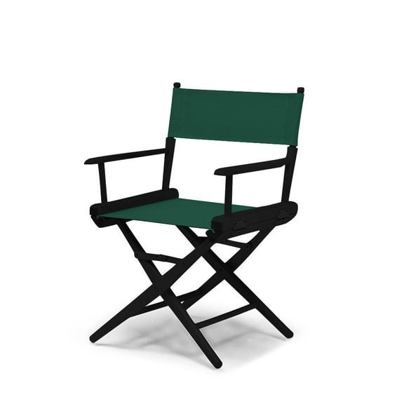 Telescope Casual World Famous Dining Height Director Chair With Black Finish and Forest Green Fabric