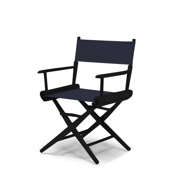 Telescope Casual World Famous Dining Height Director Chair With Black Finish and Navy Fabric