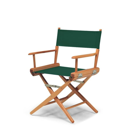 Telescope Casual World Famous Dining Height Director Chair With Varnish Finish and Forest Green Fabric