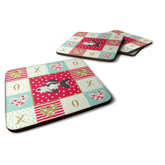 Telescope Eye Goldfish Love Foam Coaster Set of 4