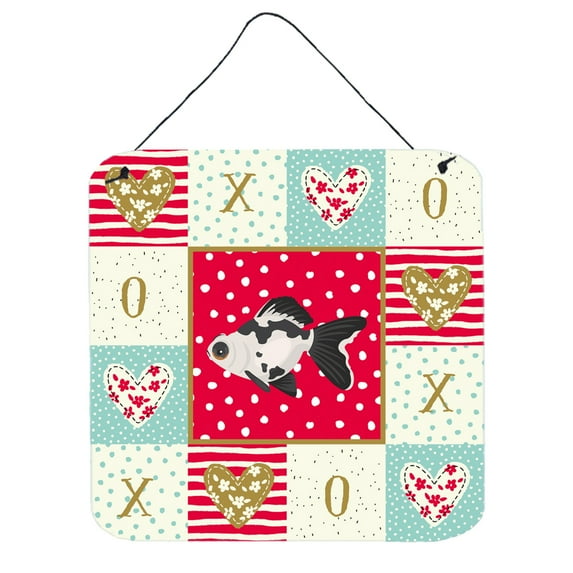 Telescope Eye Goldfish Love Wall or Door Hanging Prints Red