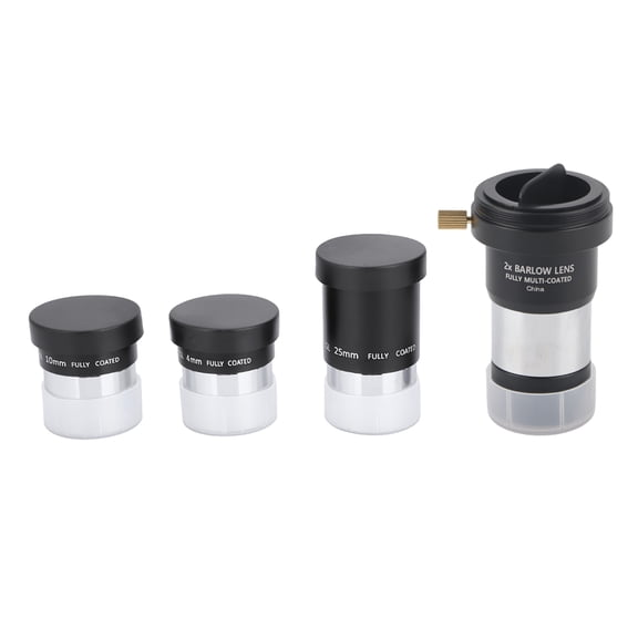 Telescope Eyepiece, Less Reflection 4mm 10mm 25mm Barlow Lens for Astrophotography Projects