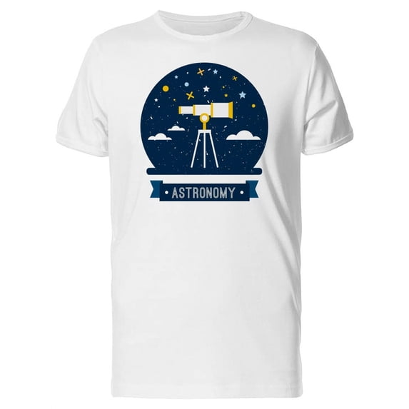 Telescope In A Starry Night Logo T-Shirt Women -Image by Shutterstock, Female Large