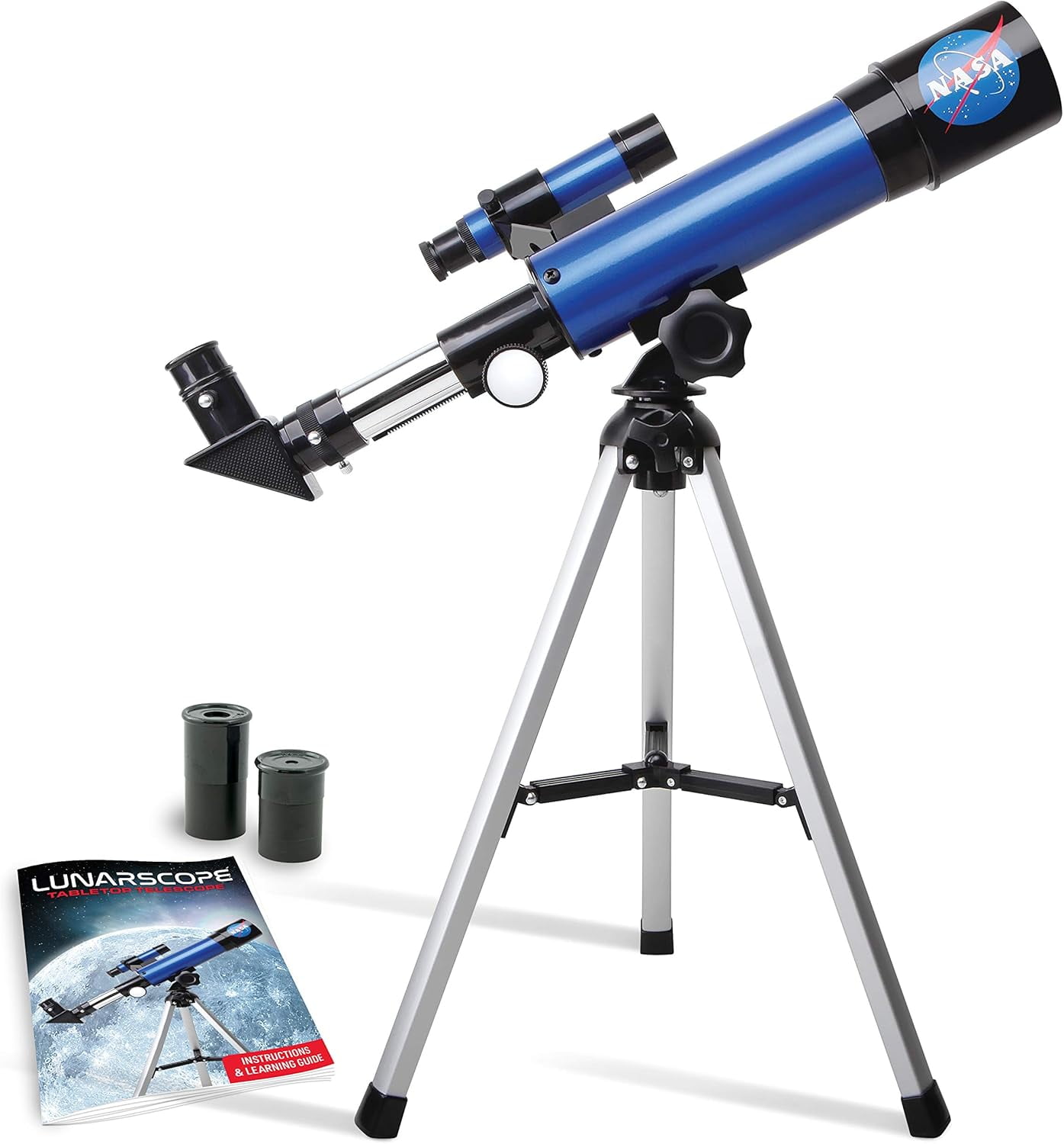 Telescope for Kids 90x Magnification, Includes Two Eyepieces, Tabletop Tripod, and Finder Scope- Kids Telescope for Astronomy Beginners, Space Toys, NASA Gifts