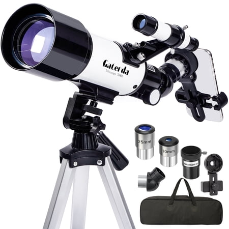 Telescope for Kids & Adults Astronomy, 70mm Aperture 400mm Refractor Telescope for Astronomy, Professional Telescope with Fully Multi-Coated Optics, AZ Mount Tripod, Phone Adapter & Carrying Bag