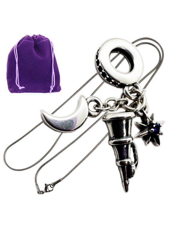 Telescope Stainless Steel Snake Chain Charm Necklace