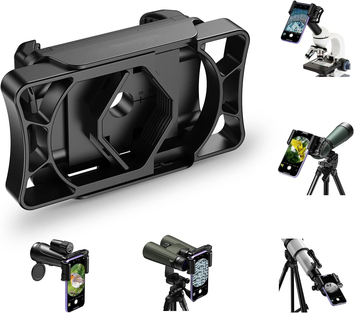 Telescope Phone Adapter, OnePiece Smartphone Binocular Photo Adapter