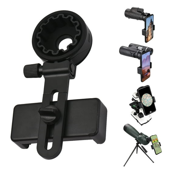 Telescope Phone Adapter Universal Smartphone Mount for Binoculars Monocular Microscope Spotting Scope Telescope with Phone Clip