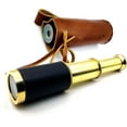 thumbnail image 1 of Telescope Spyglass Royal Antique Look Vintage Pirate Solid Brass & with Real Leather Cover Telescope 6 inch, 1 of 8