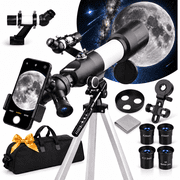 LAKWAR Telescope for Adults and Kids High Powered Professional 70mm Aperture 400mm Refractor Telescopes for Astronomy Beginers FMC Lens with Tripod Adapter Carry Bag