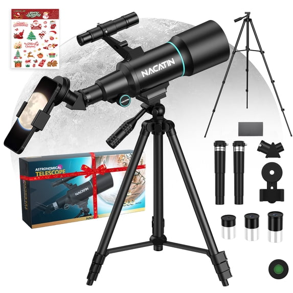 Telescope for Kids and Adults NACATIN 70mm Portable Refractor Telescopes for Astronomy Beginners