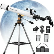 Telescopes for Adults Astronomy, 70mm Aperture and 700mm Focal Length Professional Refractor Telescope for Kids and Beginners with Phone Adapter, AZ Mount and Tripod to Viewing Planets and Stars