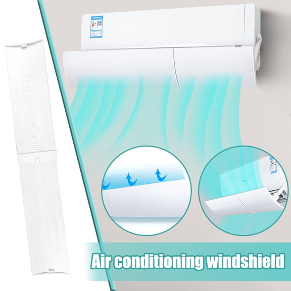 Telescopic AC Deflector 42.5 Inch Max for Bedroom and Living Room, Universal Adjustable Air Conditioning Diverter, Retractable Anti Wind Baffle for Anti Direct Blowing, Heating and Cooling