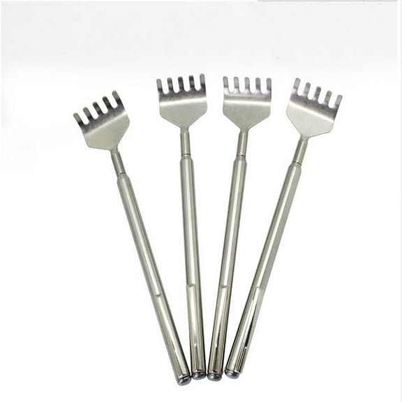 Telescopic Back Scratcher Extendable Handle, Portable Stainless Steel Hand Massage Tool, Extends from 8.66 to 23.23 inches,
