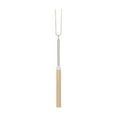thumbnail image 1 of Telescopic Bbq Fork, 31.8-Inch Retractable Stainless Steel Hot Dog Roasting Stick With Wooden Handle - Outdoor Camping Grill Fork For Fire Pit & Backyard Barbecue, 1 of 8