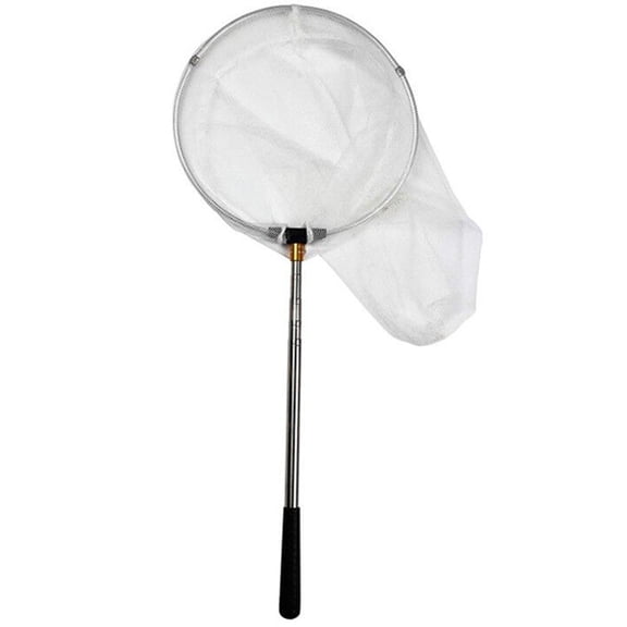 Telescopic Butterfly Net Extendable Fishing Mesh Net for Outdoor Garden Activity White