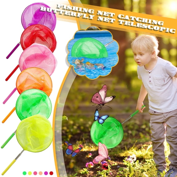 Telescopic Butterfly Net Lightweight Extendable Insect Catching Netting Mesh for Backyard Nature Exploration