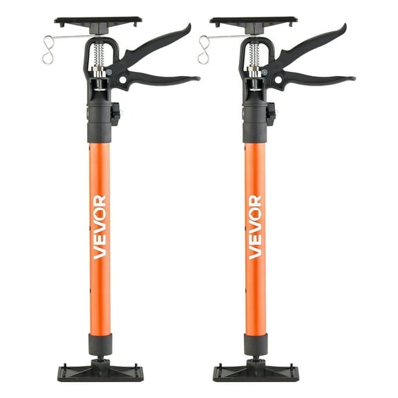 Telescopic Cabinet Support Pole, 2-Pack Adjustable 21.3-60 Inch Steel 3rd Hand System, Holds up to 154 lbs for Cabinet Installation, Drywall Lifting, Cargo Securing