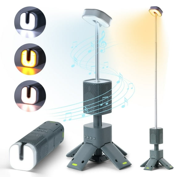 Telescopic Camping Lights Rechargeable 14000mAh Built-in Speaker, Yoobao LED Collapsible Camping Lantern Portable with RGB/SOS Light and Magnetic Base IPX7 Waterproof for Hiking Camp Tent Emergency