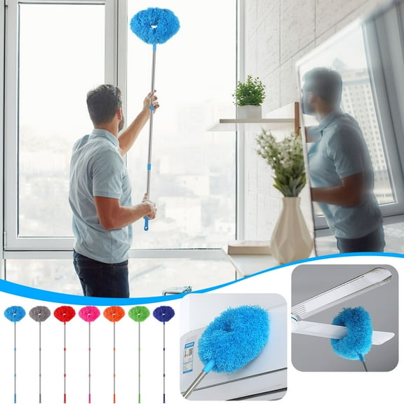 Telescopic Ceiling Fan Cleaning Brush | Extendable Fiber Duster | Multi-Purpose Fan Blade Remover | Efficient Dust Trap | Adjustable Handle | 1 Pack | Versatile Home Cleaner