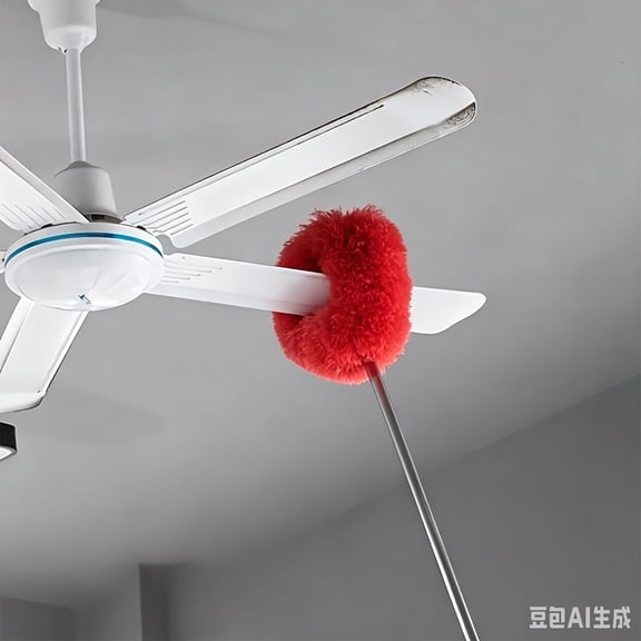 Telescopic Ceiling Fan Duster, Extendable Microfiber Dust Cleaner with Long Handle for High Ceilings