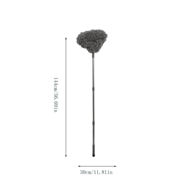 Telescopic Ceiling Fan Duster, Microfiber Duster with Long Handle, Extendable Fan Blade Cleaning Brush for High Ceilings and Hard-To-Reach Areas, Adjustable Length, Washable Removable Head