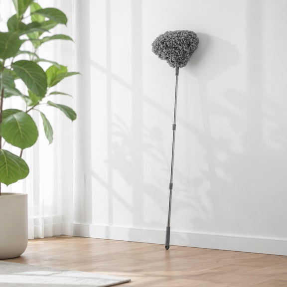 Telescopic Ceiling Fan Duster with Extendable Handle, Microfiber Cleaning Brush for High Ceilings Blinds Furniture and Cobwebs