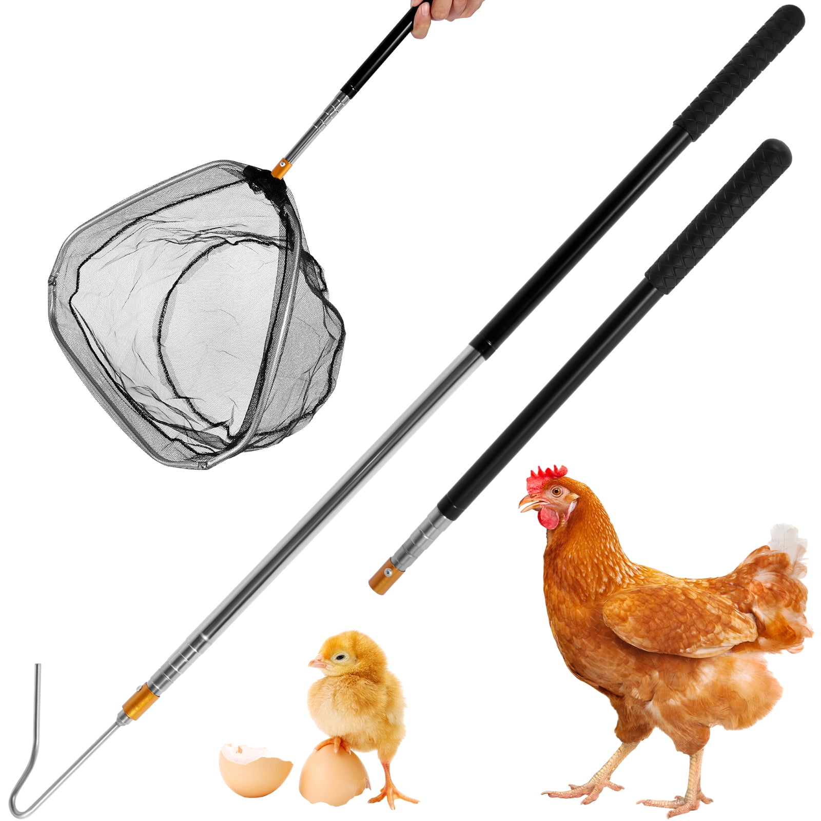 Telescopic Chicken Catcher Leg Hook 58.5 Inch Chicken Net Catcher with